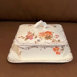 Vintage Imperial Bonn Fine Porcelain Covered Cheese/Butter Dish